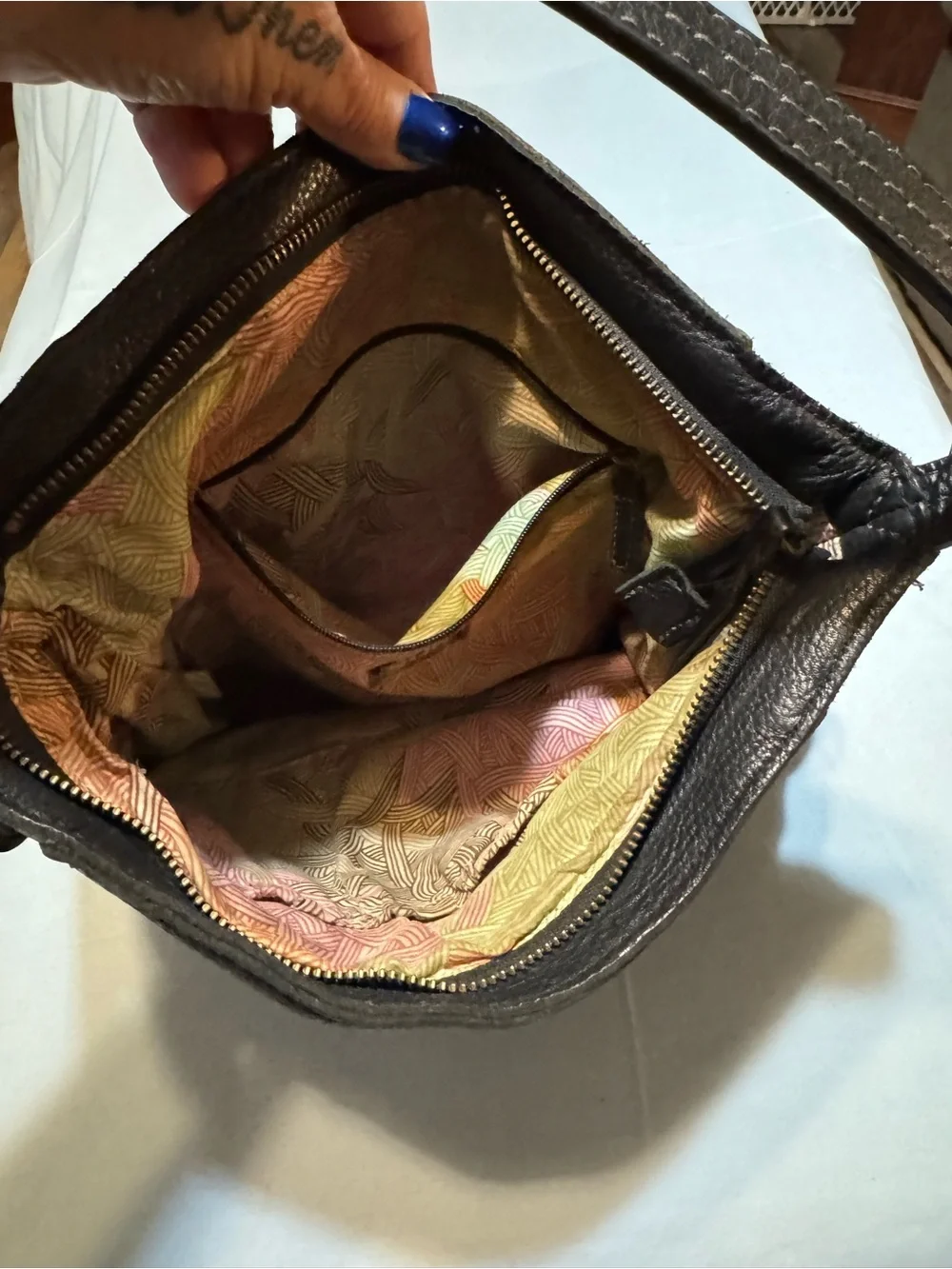 The Sak Brown Pebbled Leather Hobo Bag